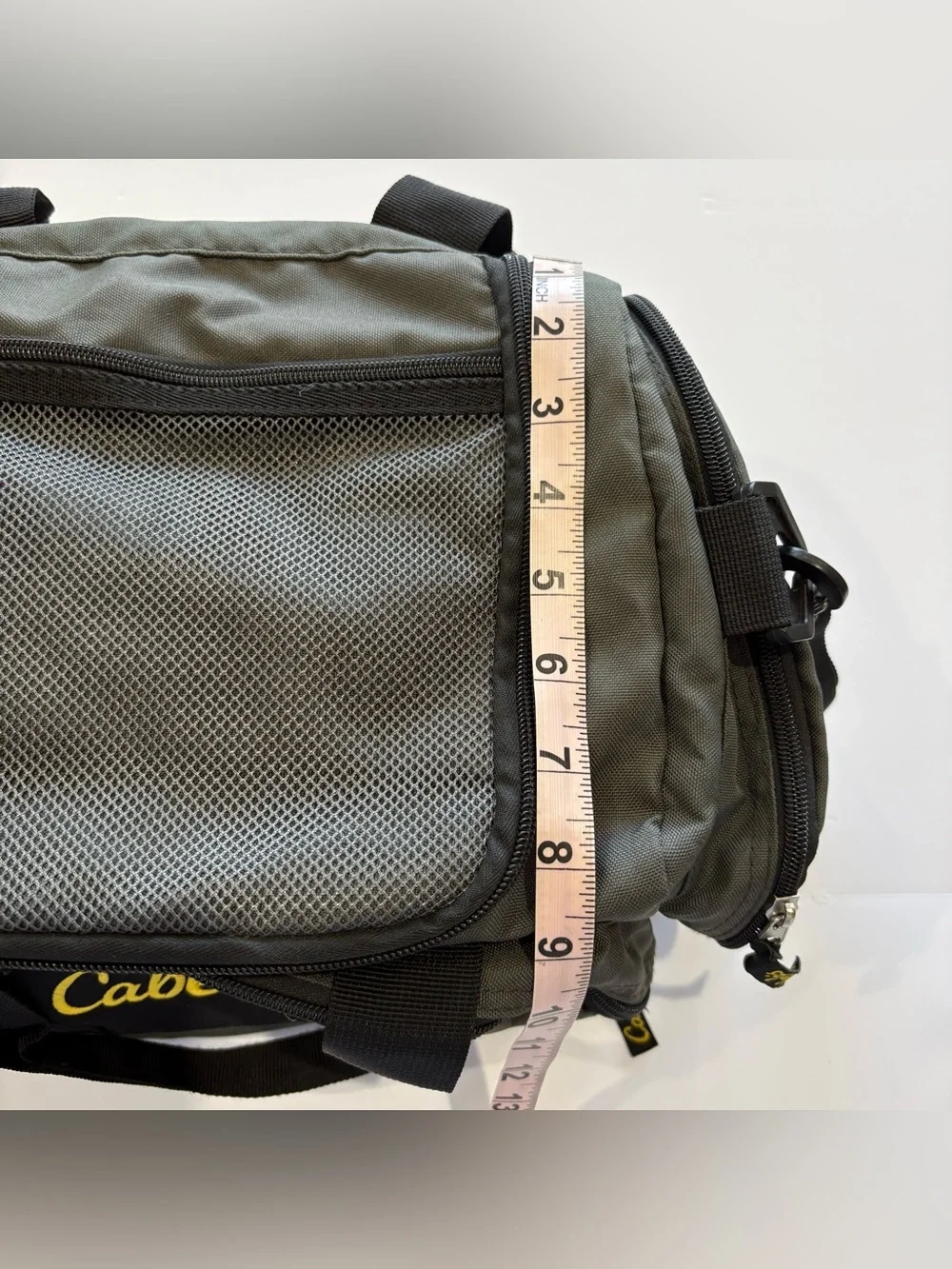 Cabela’s Utility Gear Bag Duffel Travel Fishing Tackle Gray Black 15x10x8